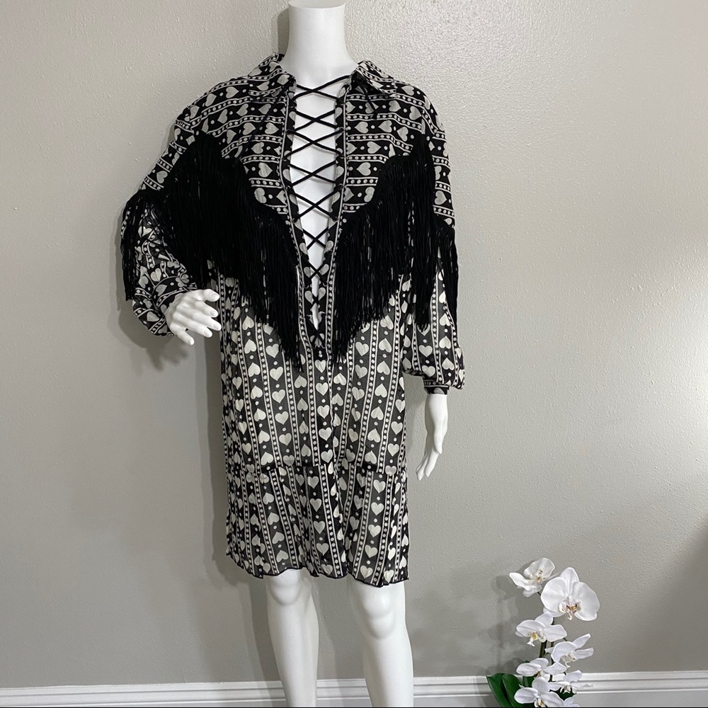 NWT/ inter Concepts dress/black and white/size xxl - Picture 2 of 8